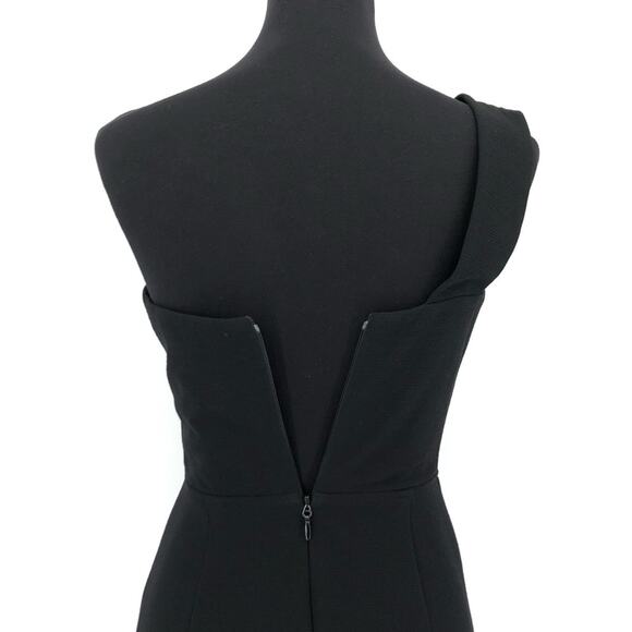 BCBGMAXAZRIA Kauri One Shoulder Cutout Gown Black 2 - Picture 10 of 14